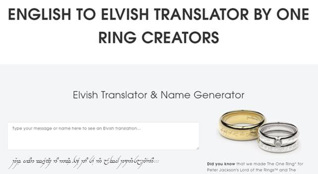 Elvish Language Translator - Jens Hansen